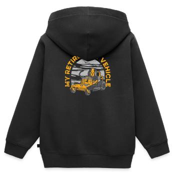 Lawn Mower Lawn Mower Garden - Kids Premium Organic Zip-up Hoodie - black - Back - AI Model Kid Male (0cm)
