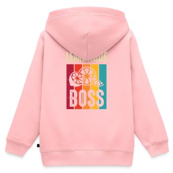 Lemonade Boss Juice Stand - Kinder Premium Organic Zip Hoodie - Rosa - Hinten - AI Model Kid Female (0cm)