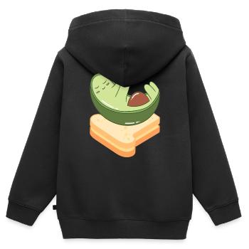 Avocado Toast - Kids Premium Organic Zip-up Hoodie - black - Back - AI Model Kid Male (0cm)