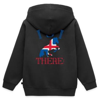 Islandpferd Islandpferde Isländer - Kinder Premium Organic Zip Hoodie - Schwarz - Hinten - AI Model Kid Male (0cm)