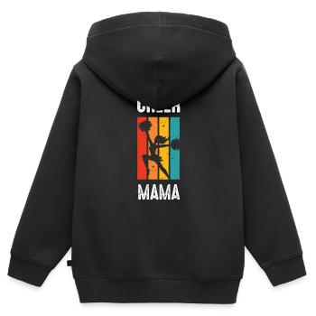 Cheer Mom - Kinder Premium Organic Zip Hoodie - Schwarz - Hinten - AI Model Kid Male (0cm)