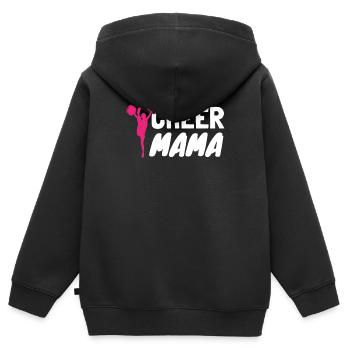 Cheer Mom - Kinder Premium Organic Zip Hoodie - Schwarz - Hinten - AI Model Kid Male (0cm)