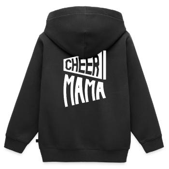 Cheer Mom - Kinder Premium Organic Zip Hoodie - Schwarz - Hinten - AI Model Kid Male (0cm)