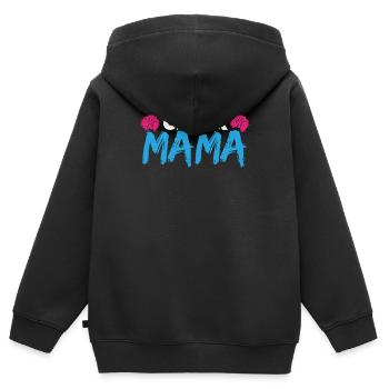 Cheer Mom - Kinder Premium Organic Zip Hoodie - Schwarz - Hinten - AI Model Kid Male (0cm)