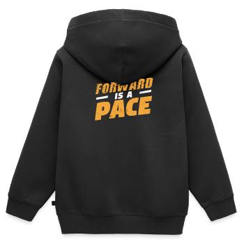 Forward is a pace Slow Running Funny - Kids Premium Organic Zip-up Hoodie - black - Back - AI Model Kid Male (0cm)