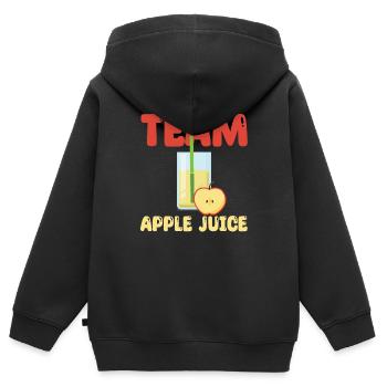 Équipe Jus de pomme - Sweat Premium à capuche zippé enfant bio - noir - Dos - AI Model Kid Male (0cm)