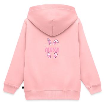 ALEXA Easter - Kinder Premium Organic Zip Hoodie - Rosa - Hinten - AI Model Kid Female (0cm)