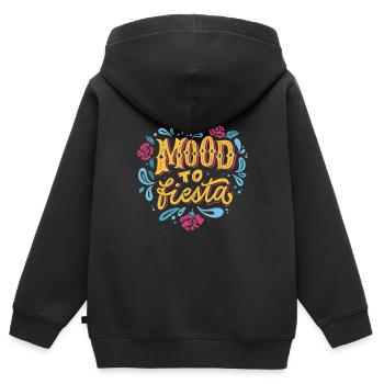 Mood to fiesta Mood to fiesta Geschenk Inspiration - Kinder Premium Organic Zip Hoodie - Schwarz - Hinten - AI Model Kid Male (0cm)