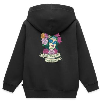 Erinnern Sie sich an Ihren Tod schöne mexikanische - Kinder Premium Organic Zip Hoodie - Schwarz - Hinten - AI Model Kid Male (0cm)