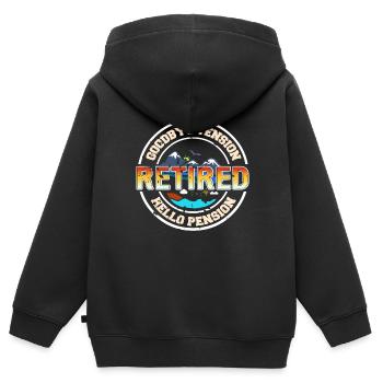 Goodbye Tension Hello Pension Retirement Outfit - Kids Premium Organic Zip-up Hoodie - black - Back - AI Model Kid Male (0cm)