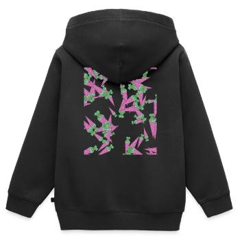 School bag back to school - Kids Premium Organic Zip-up Hoodie - black - Back - AI Model Kid Male (0cm)