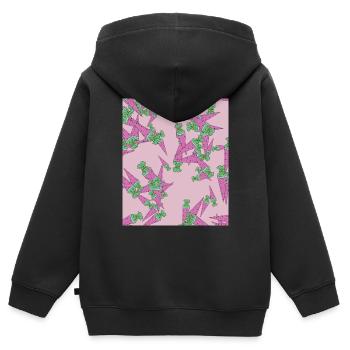 Sugar cone - Kids Premium Organic Zip-up Hoodie - black - Back - AI Model Kid Male (0cm)