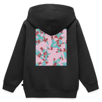 Sugar bag first day of school - Kids Premium Organic Zip-up Hoodie - black - Back - AI Model Kid Male (0cm)