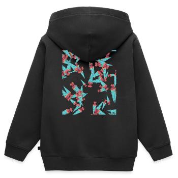 School Bag Enrollment Gift - Kids Premium Organic Zip-up Hoodie - black - Back - AI Model Kid Male (0cm)