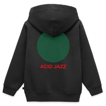 Acid Jazz Music Abstract - Kids Premium Organic Zip-up Hoodie - black - Back - AI Model Kid Male (0cm)