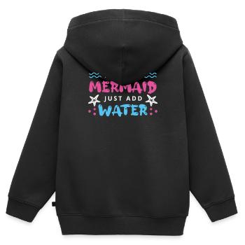 Instant Mermaid Just Add Water - Kinder Premium Organic Zip Hoodie - Schwarz - Hinten - AI Model Kid Male (0cm)