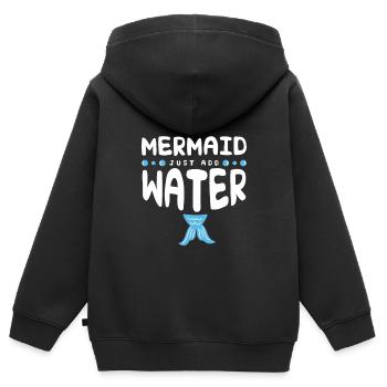 Instant Mermaid Just Add Water - Kids Premium Organic Zip-up Hoodie - black - Back - AI Model Kid Male (0cm)