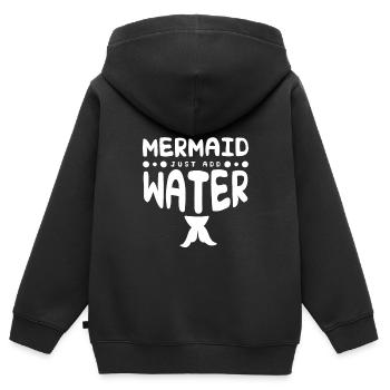 Instant Mermaid Just Add Water - Kids Premium Organic Zip-up Hoodie - black - Back - AI Model Kid Male (0cm)