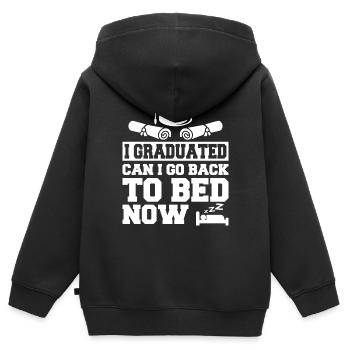 School Student Student Teacher - Kids Premium Organic Zip-up Hoodie - black - Back - AI Model Kid Male (0cm)