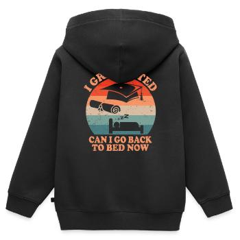 School Student Student Teacher - Kids Premium Organic Zip-up Hoodie - black - Back - AI Model Kid Male (0cm)