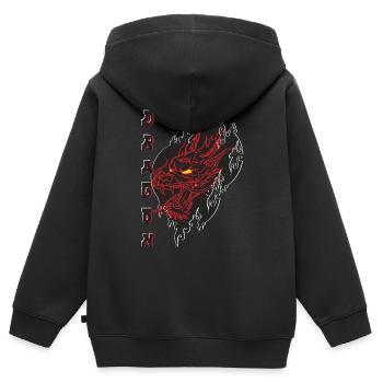 Dragon - Kinder Premium Organic Zip Hoodie - Schwarz - Hinten - AI Model Kid Male (0cm)
