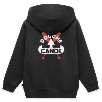 Self-deprecating arrow upwards Funny canoe - Kids Premium Organic Zip-up Hoodie - black - Back - AI Model Kid Male (0cm)