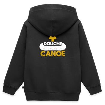 Depp Canoe Self-deprecating Arrow to the top Funny - Kids Premium Organic Zip-up Hoodie - black - Back - AI Model Kid Male (0cm)