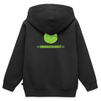 Amateurs de chou - Sweat Premium à capuche zippé enfant bio - noir - Dos - AI Model Kid Male (0cm)