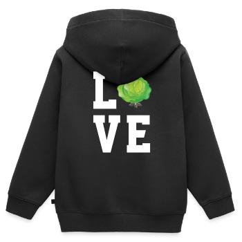 Cher chou - Sweat Premium à capuche zippé enfant bio - noir - Dos - AI Model Kid Male (0cm)