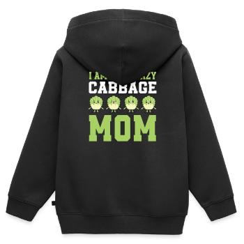 Chuchoteur de chou - Sweat Premium à capuche zippé enfant bio - noir - Dos - AI Model Kid Male (0cm)