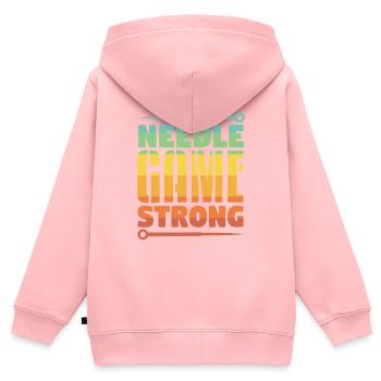 Acupuncture Needle Game Strong - Kids Premium Organic Zip-up Hoodie - rose - Back - AI Model Kid Female (0cm)