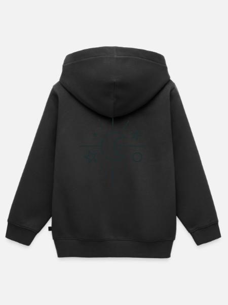 BOHO Zentrale Mondsichel - Kinder Premium Organic Zip Hoodie - Schwarz