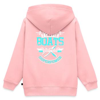 I fix boats - Kids Premium Organic Zip-up Hoodie - rose - Back - AI Model Kid Female (0cm)