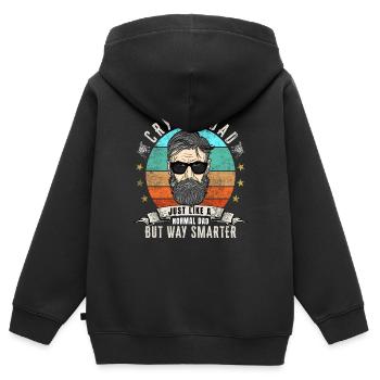 Crypto Dad wie ein normaler Dad - Kinder Premium Organic Zip Hoodie - Schwarz - Hinten - AI Model Kid Male (0cm)