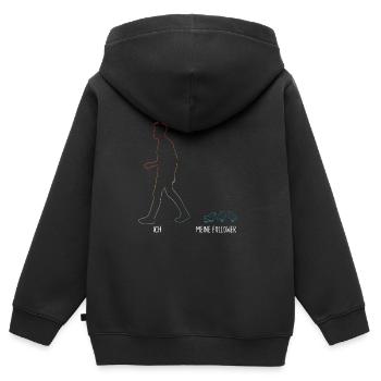 Ich Meine Follower Wachtel Wachteln Wachtelzüchter - Kinder Premium Organic Zip Hoodie - Schwarz - Hinten - AI Model Kid Male (0cm)