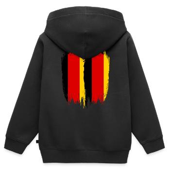 Deutschland Flagge Deutschland - Kinder Premium Organic Zip Hoodie - Schwarz - Hinten - AI Model Kid Male (0cm)