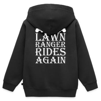 Gärtner Landschaftsbau Gartenbau Rasenmäher - Kinder Premium Organic Zip Hoodie - Schwarz - Hinten - AI Model Kid Male (0cm)
