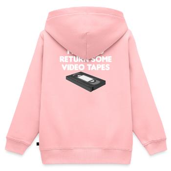 Videokassette Tape Neunziger Geschenk - Kinder Premium Organic Zip Hoodie - Rosa - Hinten - AI Model Kid Female (0cm)