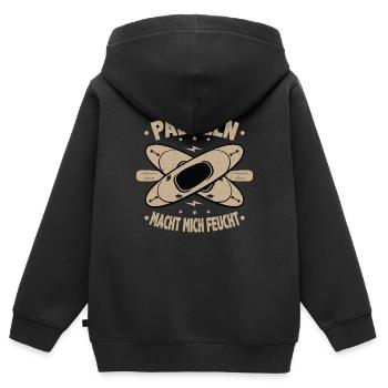 Kanu Kajak Paddeln macht mich feucht - Kinder Premium Organic Zip Hoodie - Schwarz - Hinten - AI Model Kid Male (0cm)