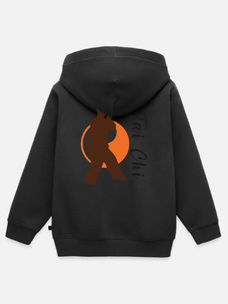 Taichi - Kinder Premium Organic Zip Hoodie - Schwarz