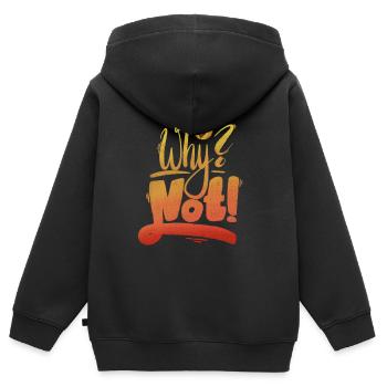 Pourquoi pas le point d’exclamation - Sweat Premium à capuche zippé enfant bio - noir - Dos - AI Model Kid Male (0cm)