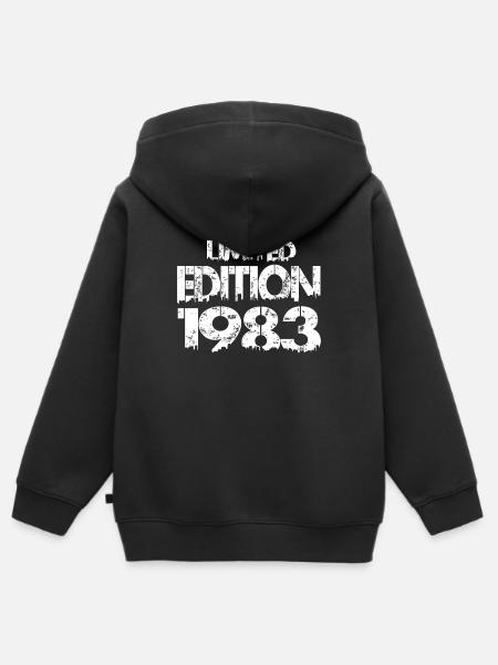 Limited Edition 1983 - Kids Premium Organic Zip-up Hoodie - black