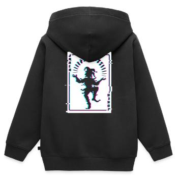 JOKER Karte Spielkarten Joker - Kinder Premium Organic Zip Hoodie - Schwarz - Hinten - AI Model Kid Male (0cm)