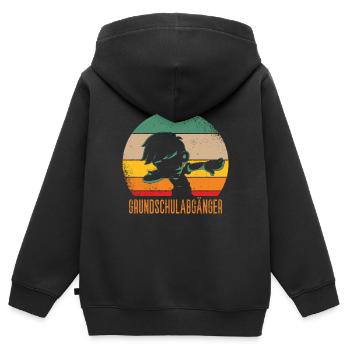 Dabbing Junge Grundschulabschluss Grundschule Ende - Kinder Premium Organic Zip Hoodie - Schwarz - Hinten - AI Model Kid Male (0cm)