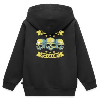 Skull - Kids Premium Organic Zip-up Hoodie - black - Back - AI Model Kid Male (0cm)
