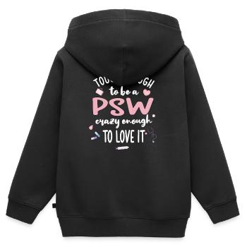 Sozialbetreuer Persönliche Betreuerin Hilfsperson - Kinder Premium Organic Zip Hoodie - Schwarz - Hinten - AI Model Kid Male (0cm)