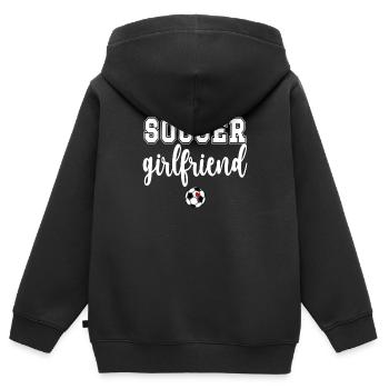 Fußball-Partnerin Von Fußballspieler Freundin - Kinder Premium Organic Zip Hoodie - Schwarz - Hinten - AI Model Kid Male (0cm)