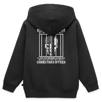 Gefängniswärter Justizvollzugsbeamter Justizwache - Kinder Premium Organic Zip Hoodie - Schwarz - Hinten - AI Model Kid Male (0cm)