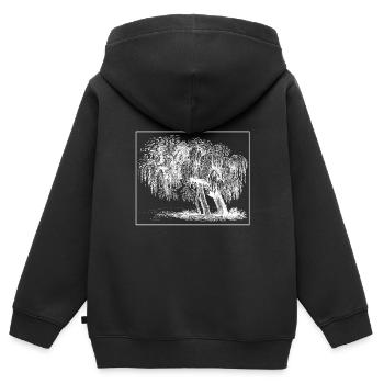 Arbre - Sweat Premium à capuche zippé enfant bio - noir - Dos - AI Model Kid Male (0cm)
