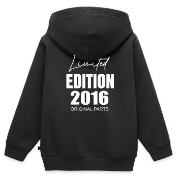 Limited Edition 2016 - Kinder Premium Organic Zip Hoodie - Schwarz - Hinten - AI Model Kid Male (0cm)